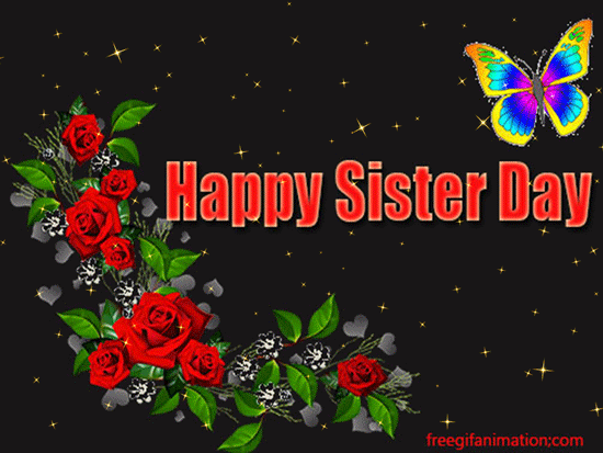 happy sister day gif