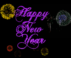 Bursting with Colors Happy New Year 2024 GIF Image
