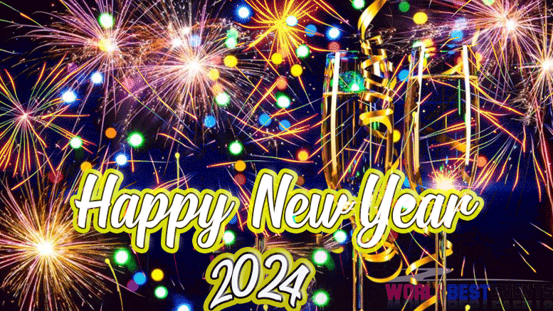 happy new year 2024 gif images fireworks